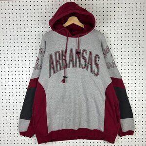 Arkansas Razorbacks Hoodie XL Galt Sand Sweatshirt 90s Vtg Red All Over Logo Y2K